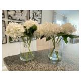2PC VASE SET W/ GREENERY