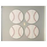4PC  BASEBALL WALL DECO