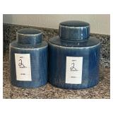 2PC BLUE CANISTER SET