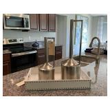 2PC VASE SET W/TRAY