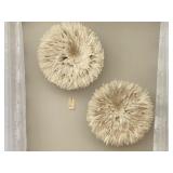 2PC FEATHERED DECO
