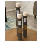 3PC CANDLE HOLDERS