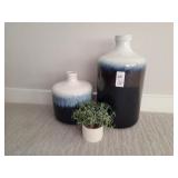 2 VASES & GREENERY