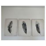 3PC FEATHER CANVAS
