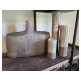 4 PC SILVER VASES