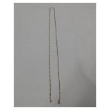 14K y.g. 20" twisted narrow herringbone necklace