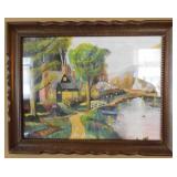 Original landscape watercolor painting, Original landscape watercolor painting,