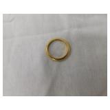 18k yellow gold wedding band, size 6.75