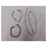 Sterling: herringbone 18' necklace - 7.5' Sterling: herringbone 18' necklace - 7.5'