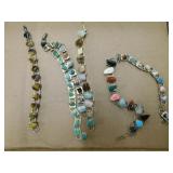 Hardstone nugget bracelets Hardstone nugget bracelets