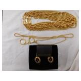 Joan Rivers: 10 strand golden green bead necklace Joan Rivers: 10 strand golden green bead necklace