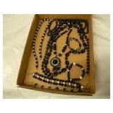 Black bead necklace & bracelets Black bead necklace & bracelets