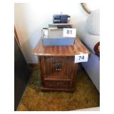 Pair of wooden end tables (one is in bedroom),