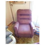 Electric lift chair, works, burgundy color, 48' Electric lift chair, works, burgundy color, 48'