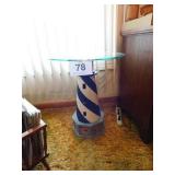End table, 24' high, has lighthouse base with 20' End table, 24' high, has lighthouse base with 20'