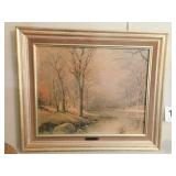 'October Morn' picture by R. Wood, 21x25 - 24' 'October Morn' picture by R. Wood, 21x25 - 24'