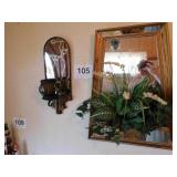 Vintage mirror, plant holder - vintage mirror,