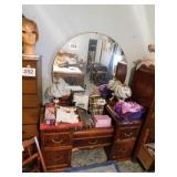 1940's waterfall vanity, 5 drawers, 48x64x18 1940's waterfall vanity, 5 drawers, 48x64x18