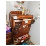 1940's waterfall chest of drawers, 52x34x18 1940's waterfall chest of drawers, 52x34x18