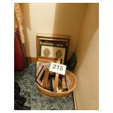 Basket of various size frames - decorative framed Basket of various size frames - decorative framed