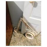 Attach to wall make-up mirror with long arm Attach to wall make-up mirror with long arm