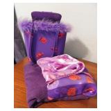 Red Hat Society purse - sweater - 2 scarves