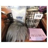 Small collection of wigs and wig stands/savers Small collection of wigs and wig stands/savers