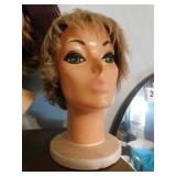 Mannequin head with wig, 12' tall Mannequin head with wig, 12' tall