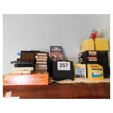 Large lot of 8 track tapes with turn table Large lot of 8 track tapes with turn table