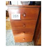 Small four drawer chest, 15x28x10.5 Small four drawer chest, 15x28x10.5