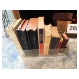 Nine vintage bibles