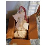 Box of vintage white ladies gloves, one set made