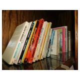 All the books on the right side of top shelf All the books on the right side of top shelf
