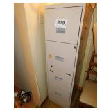 4 drawer file cabinet, no key, 52x18x15