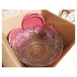 Punch bowl - cut glass bowl w/handle - etc. Punch bowl - cut glass bowl w/handle - etc.