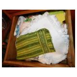 Contents of 3 drawers of kitchen linens: towels -