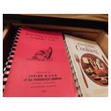 Lot of recipe books: many local - older spirals Lot of recipe books: many local - older spirals