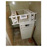 White wicker hamper - decorative wicker shelf White wicker hamper - decorative wicker shelf
