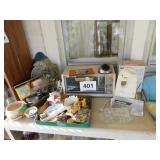 Top of cabinet: GE toaster oven - Uniden answering Top of cabinet: GE toaster oven - Uniden answering