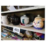 Brown teapot, Japan - large coffee cups - musical Brown teapot, Japan - large coffee cups - musical