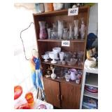 Assembled wooden hutch cabinet, 5 shelves, 2 Assembled wooden hutch cabinet, 5 shelves, 2