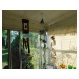 3 windchimes: seashells - American flags & stars -