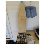 Small vintage ironing board - 2 vintage clothes