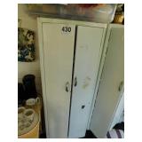 Vintage metal storage cabinet with 5 shelves,