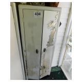 Vintage metal storage cabinet, 24"Wx64"Hx12"D,