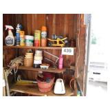 Contents of shelf and items below Contents of shelf and items below