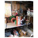 Christmas and Halloween items: two 24' electric Christmas and Halloween items: two 24' electric