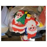 Vintage plasti-art: Santa - reindeer - Rudolph - Vintage plasti-art: Santa - reindeer - Rudolph -