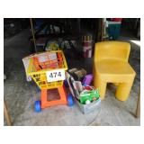 Child's shopping cart - toys - chair Child's shopping cart - toys - chair