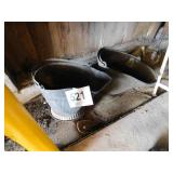 Pair of galvanized coal buckets Pair of galvanized coal buckets